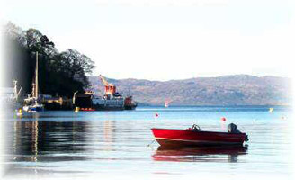 Fishing boat and ferry, Tobermory, Isle of Mul, Scotland