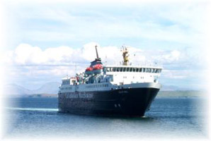 Ferry arriving from Oban at Craignure, Isle of Mull, Scotland