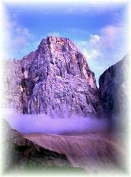 Sheer Rock Face of the Dolomites
